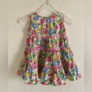 Vintage Multi Color Floral Toddler Dress